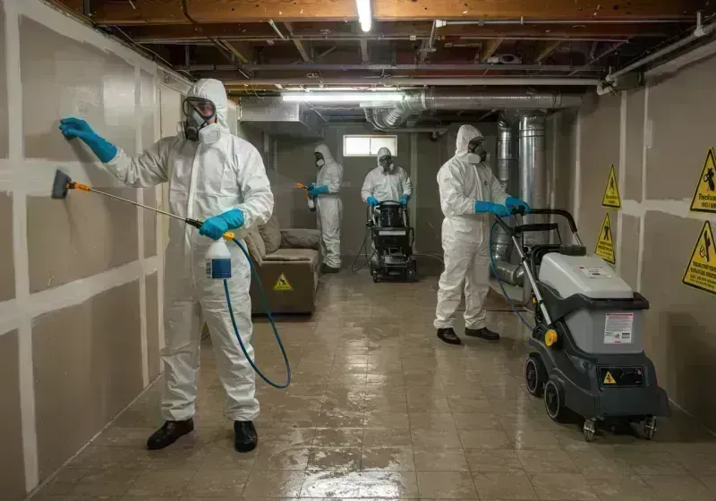 Basement Moisture Removal and Structural Drying process in Adams County, MS